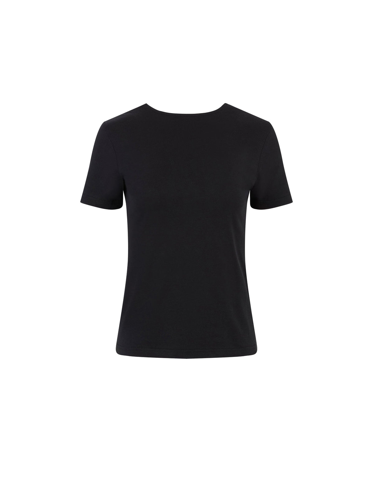 T-SHIRT AVEC UN DOS PLONGEANT DRAPÉ - Noir