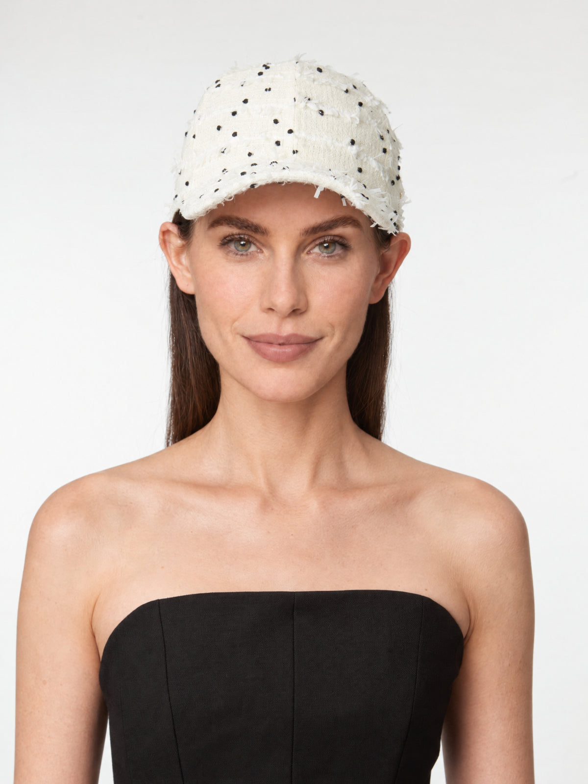 Casquette Baseball en laine façon tweed - Beige
