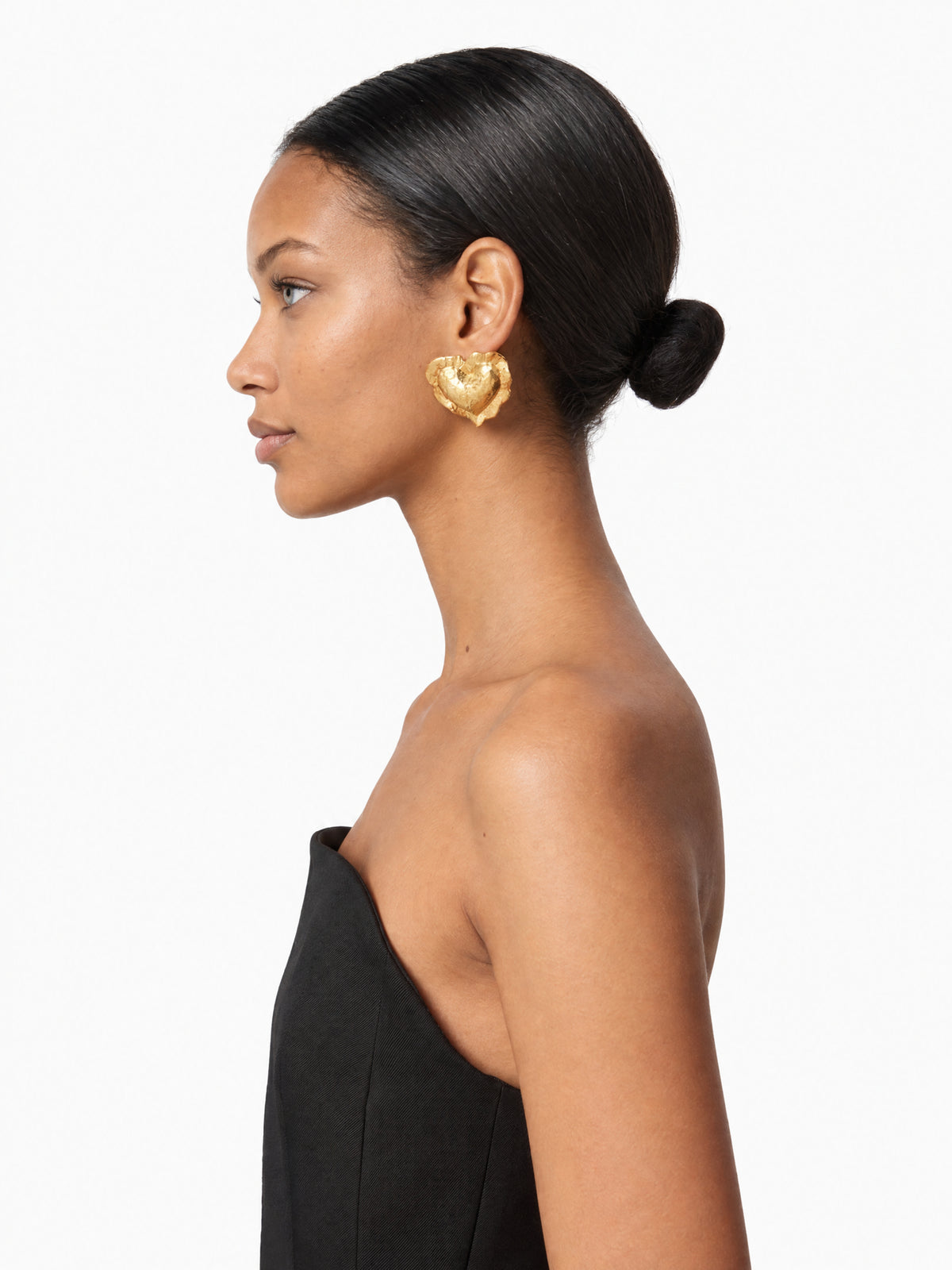 Boucles d’oreilles Cœur coussin en laiton - Doré
