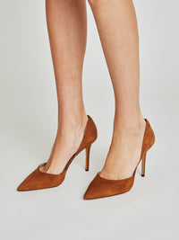 6qty NEW / Escarpins Nieves 90 en cuir suédé - Brown