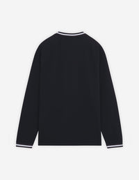 Long-sleeved V-neck jumper - Black