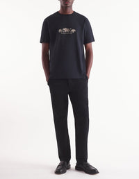 T-shirt à encolure arrondie - Black