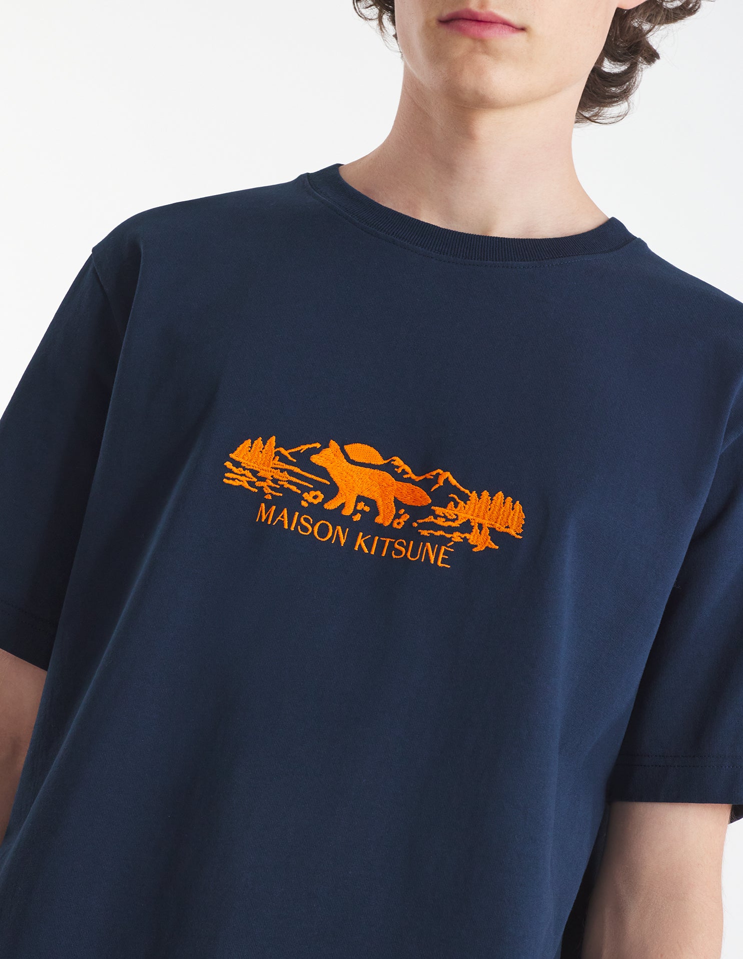 T-shirt à encolure arrondie - Navy