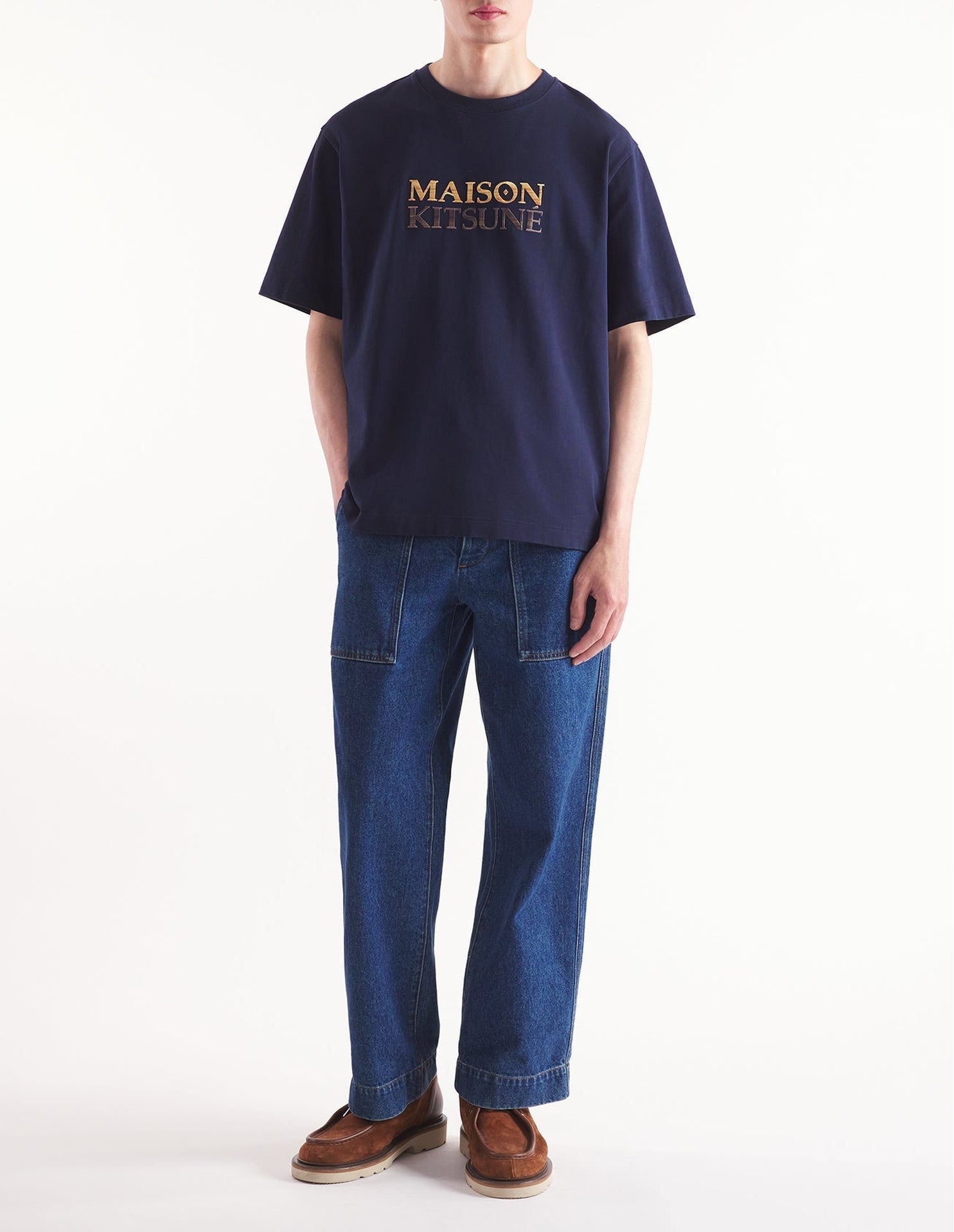 T-shirt oversize dégradé - Navy