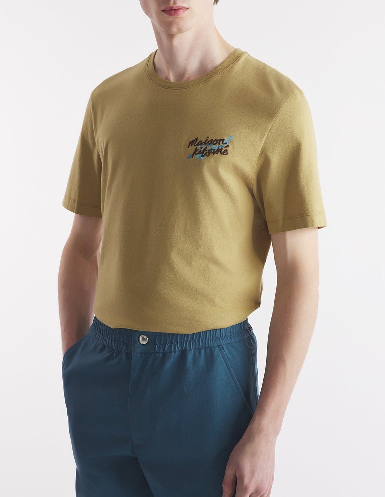 Front embroidered T-shirt - Chesnut