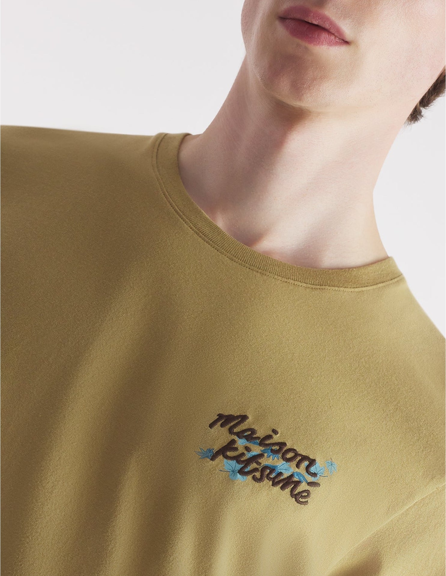 Front embroidered T-shirt - Chesnut