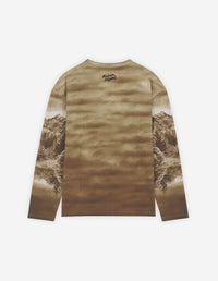 T-shirt à manches longues avec impression et broderie - Smoke
