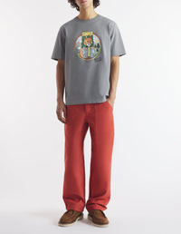 T-shirt à encolure arrondie - Medium Grey Melange