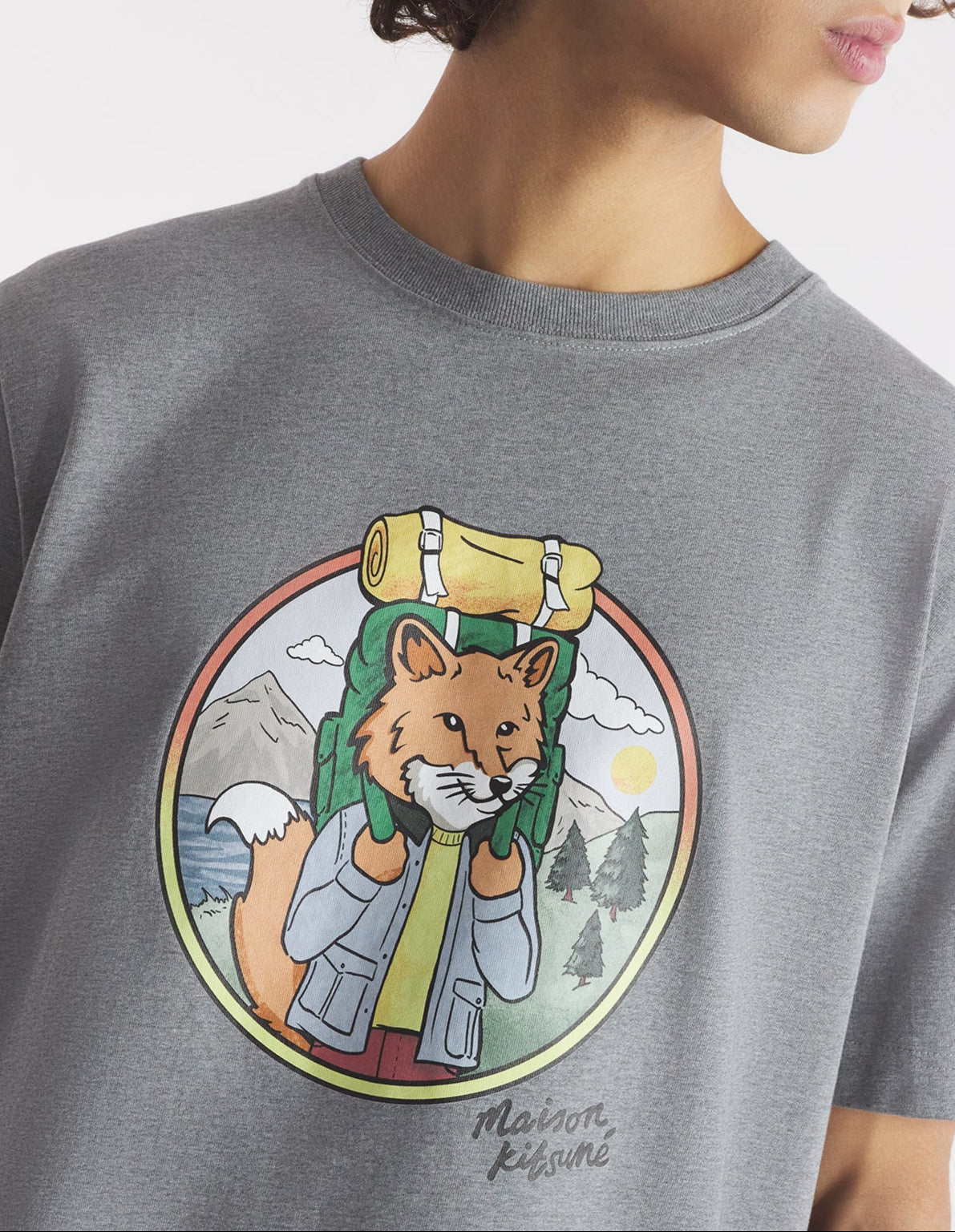 T-shirt à encolure arrondie - Medium Grey Melange