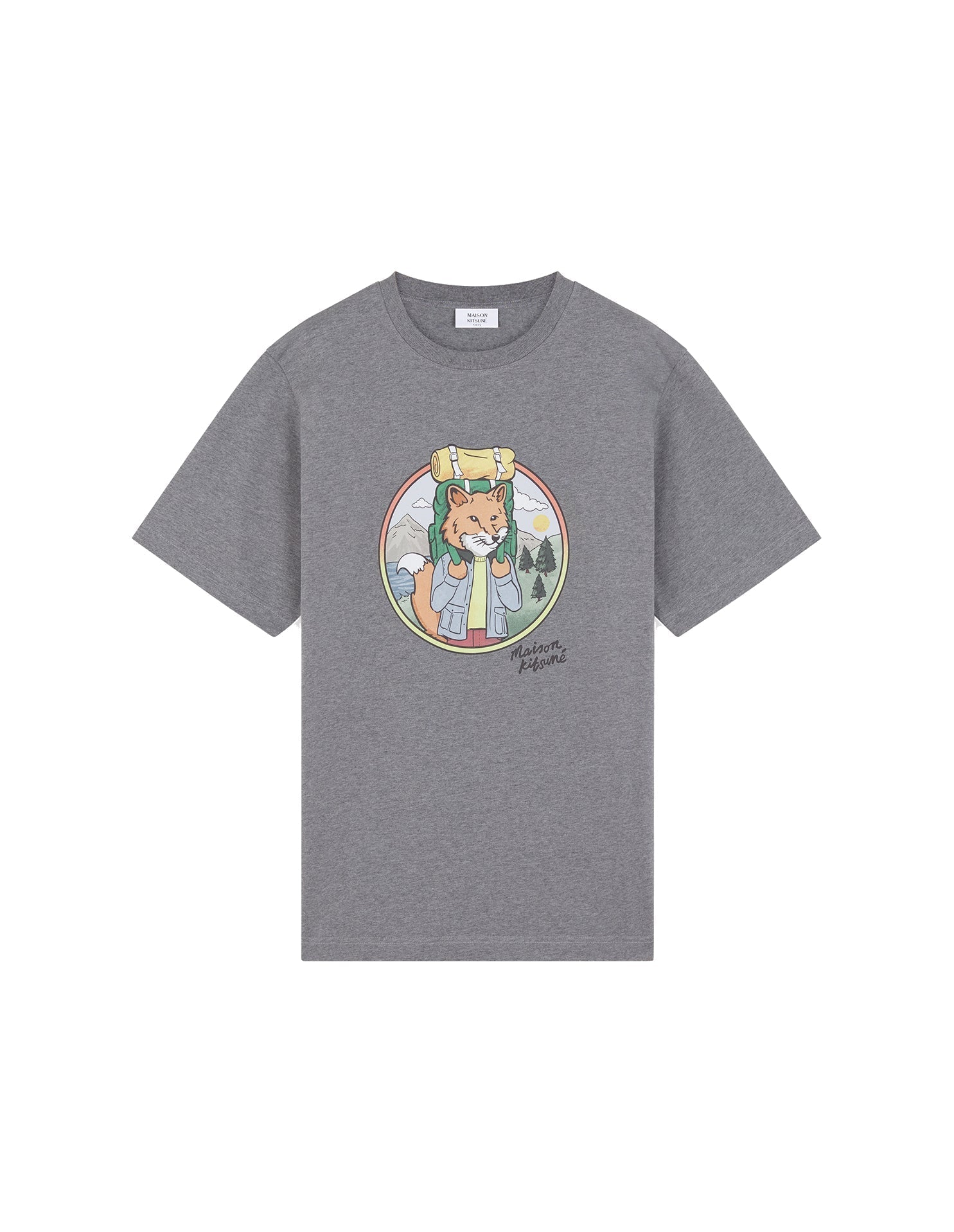 T-shirt à encolure arrondie - Medium Grey Melange