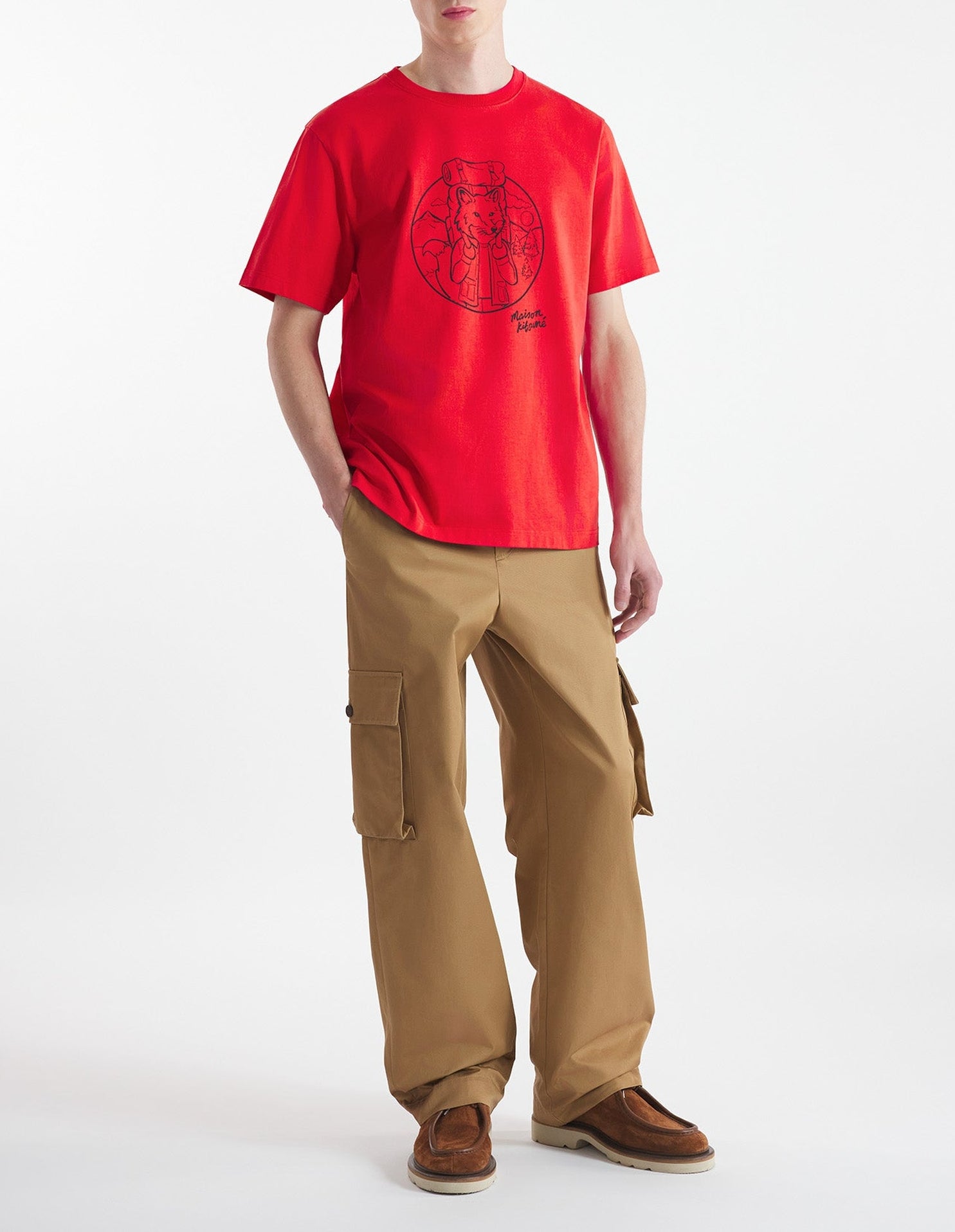T-shirt à encolure arrondie - Autumn Red