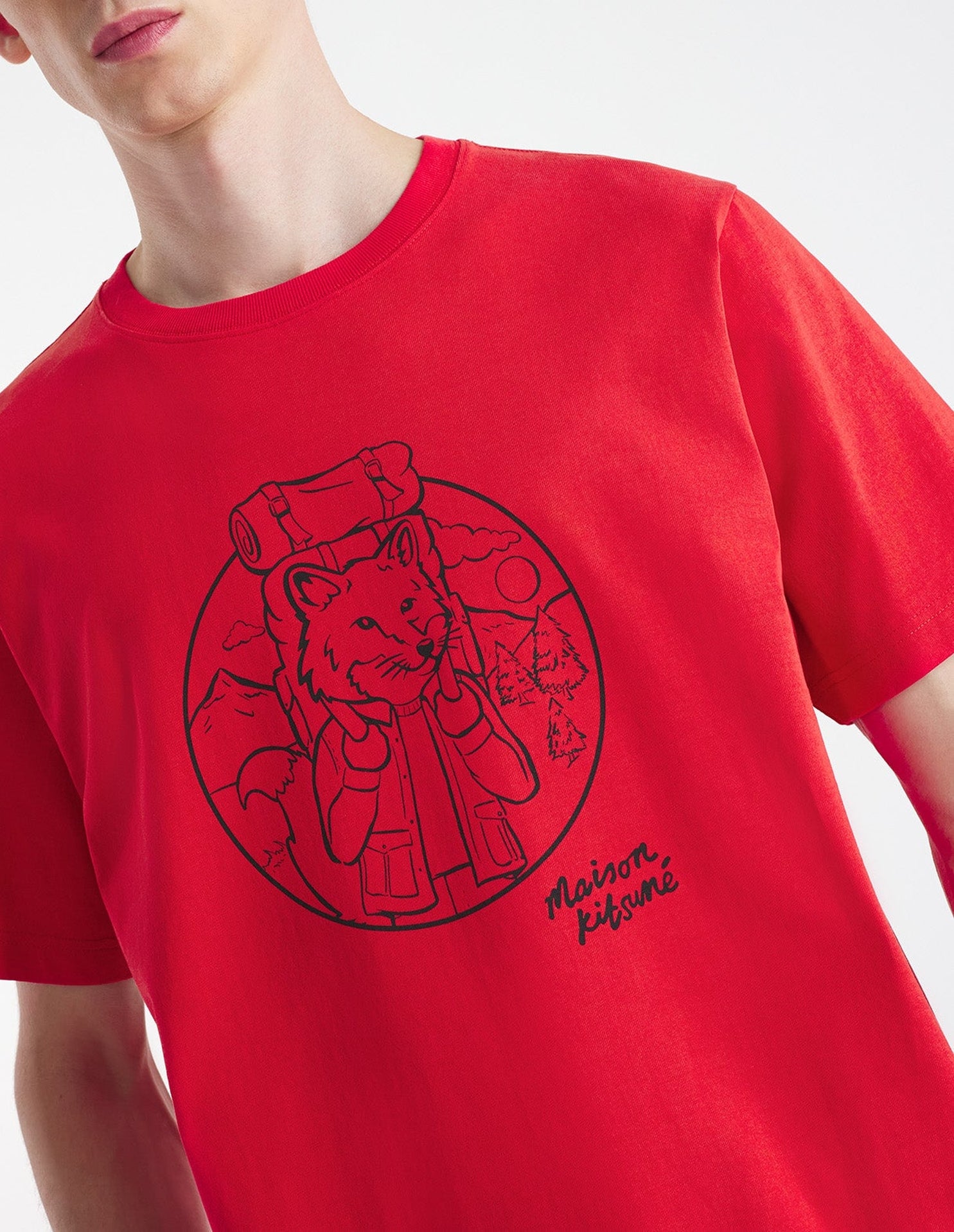 T-shirt à encolure arrondie - Autumn Red