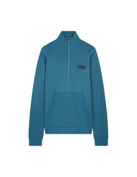Sweatshirt à col camionneur avec écusson - Lake Blue