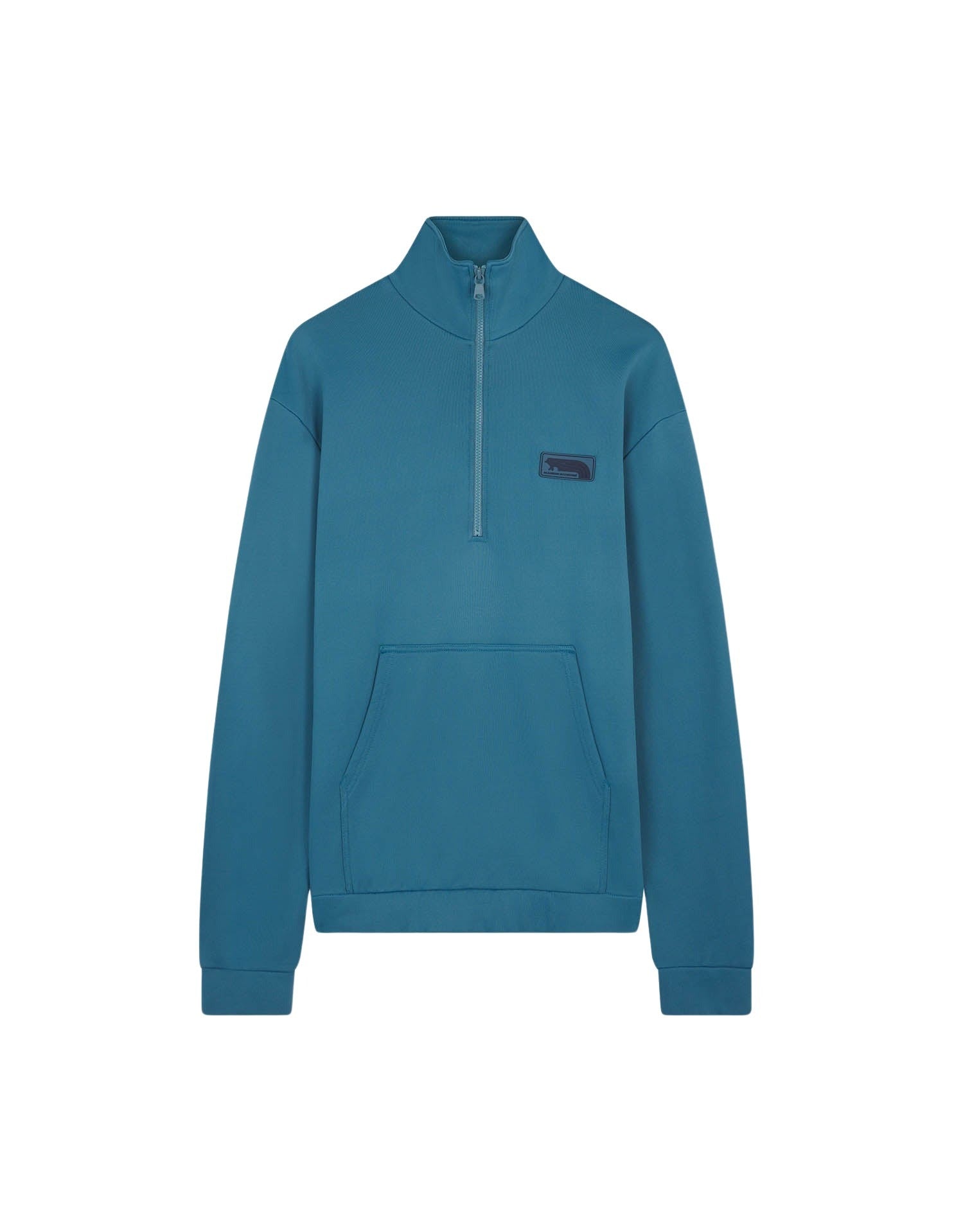 Sweatshirt à col camionneur avec écusson - Lake Blue