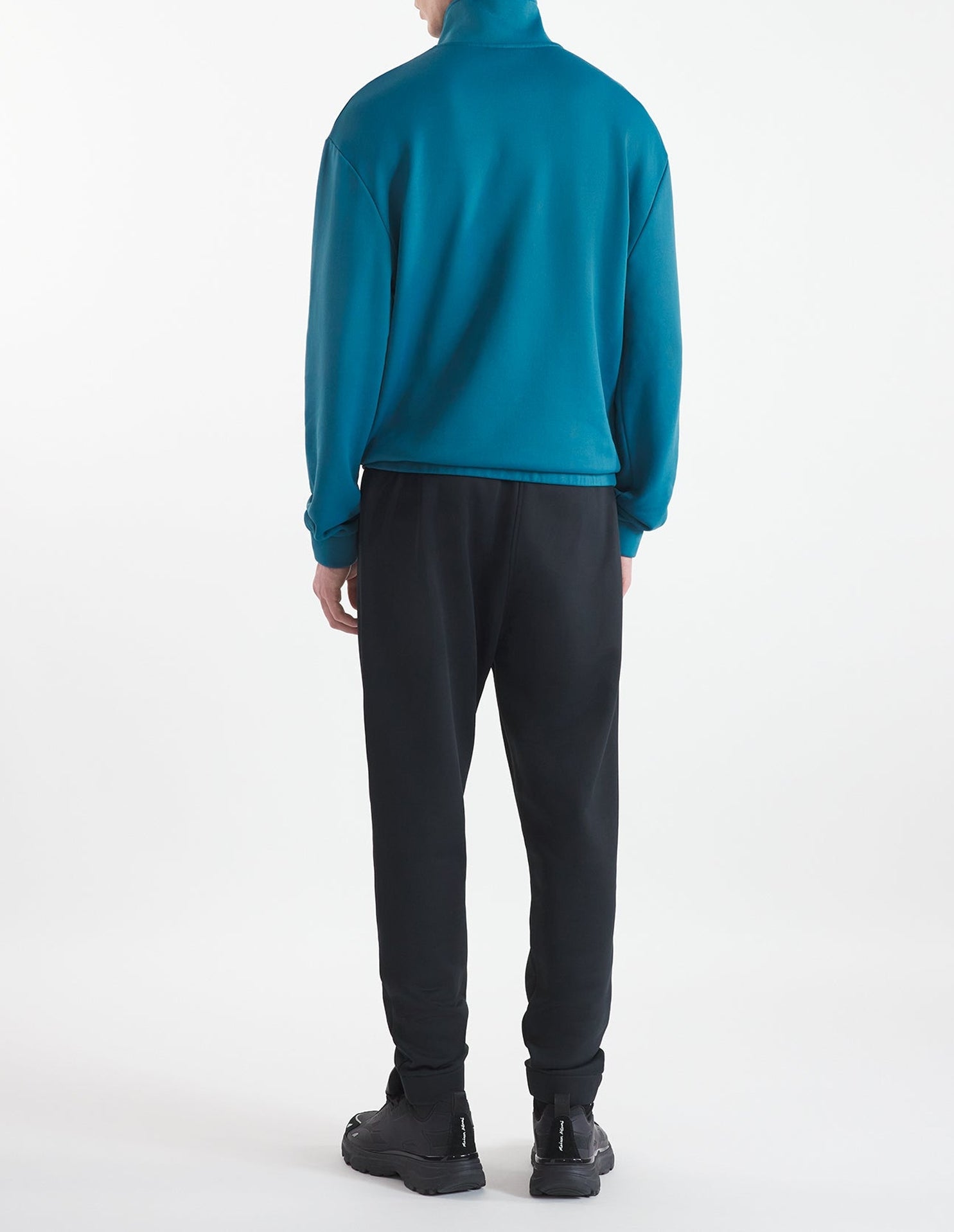 Sweatshirt à col camionneur avec écusson - Lake Blue