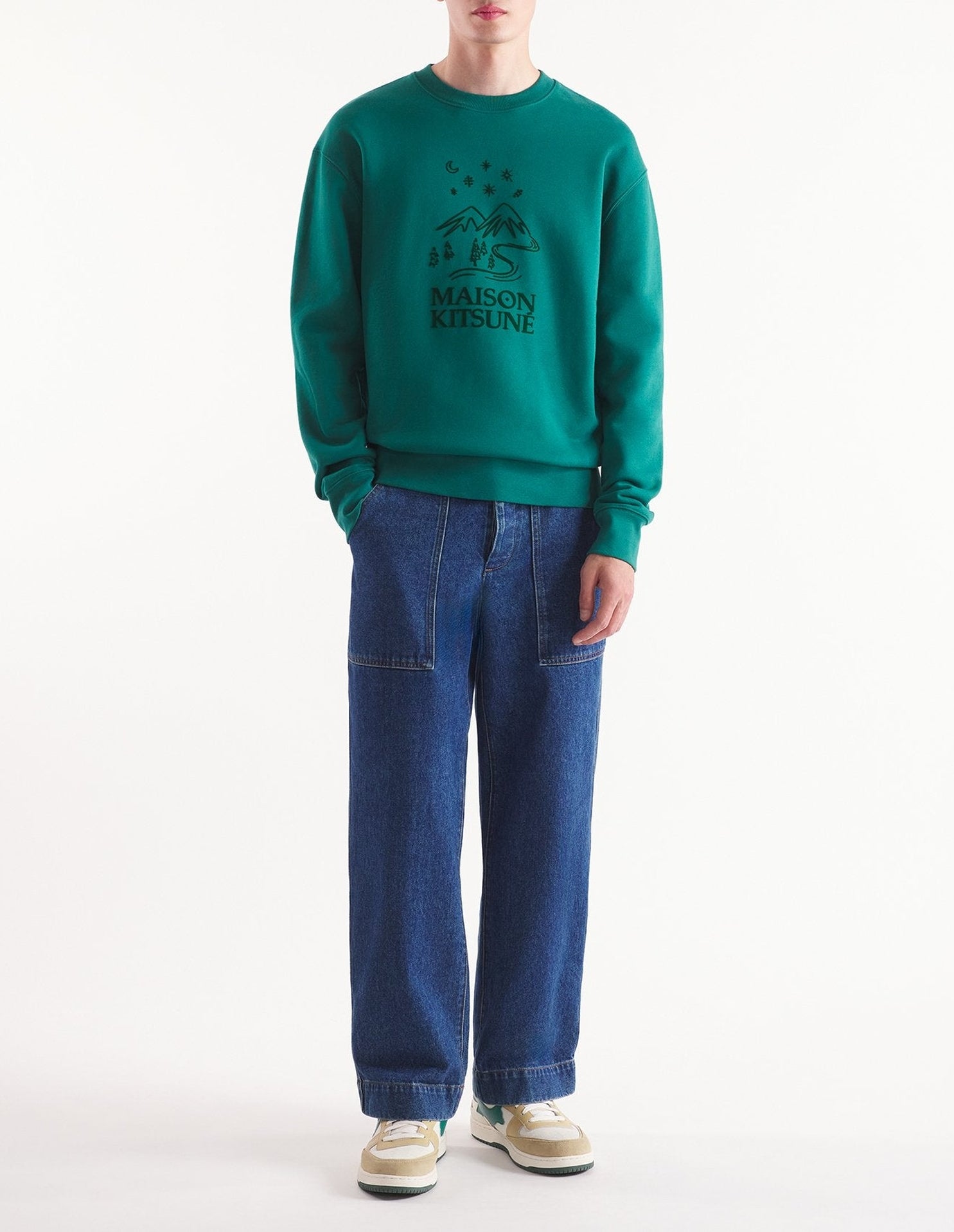 Flocked long-sleeved sweatshirt - Elm