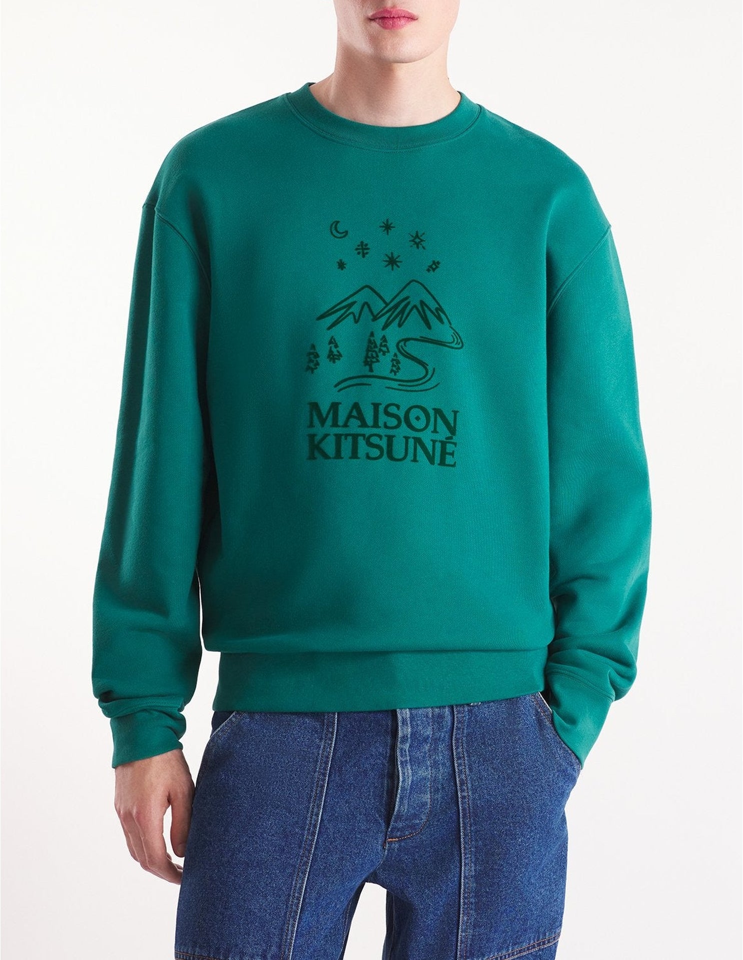 Flocked long-sleeved sweatshirt - Elm