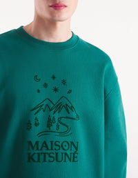 Flocked long-sleeved sweatshirt - Elm