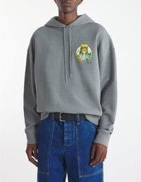 Long-sleeved hoodie - Medium Grey Melange