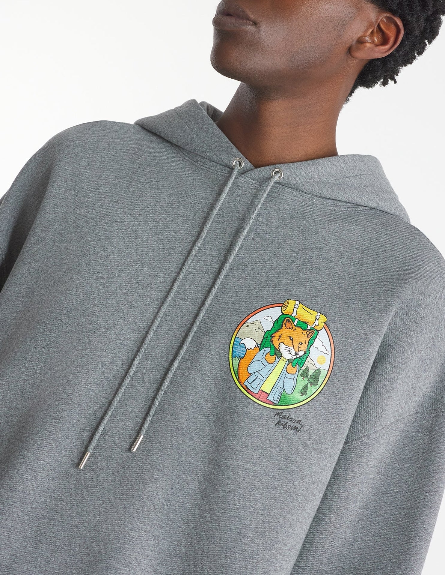 Long-sleeved hoodie - Medium Grey Melange