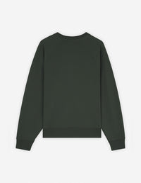 Sweatshirt oversize à col rond avec broderie à l'avant - Ranger Green