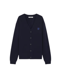 Bold Fox Head wool and cashmere cardigan - Ink Blue