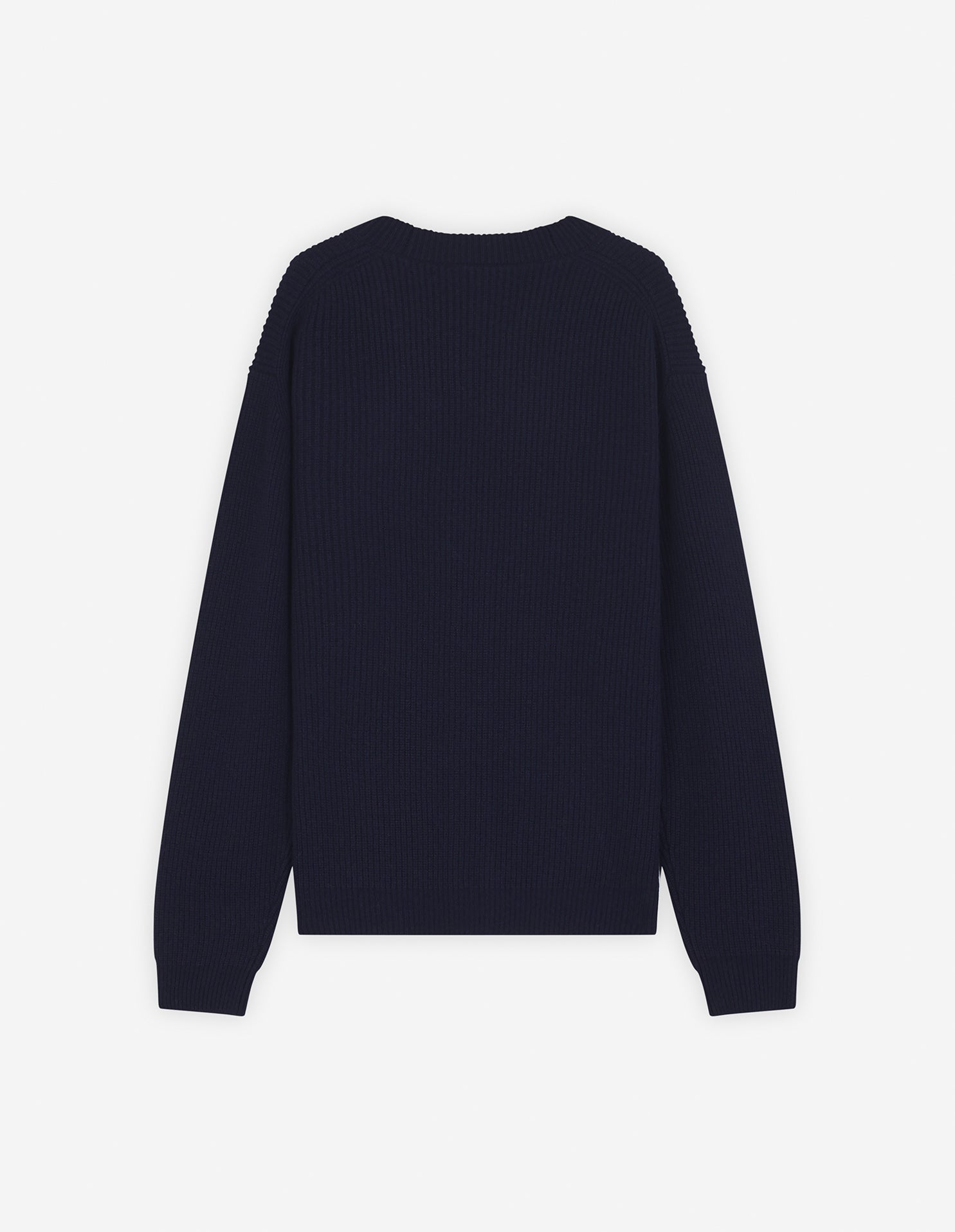 Bold Fox Head wool cardigan - Ink Blue