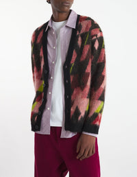 Long-sleeved wool blend cardigan - Pecan & Pasture Rose