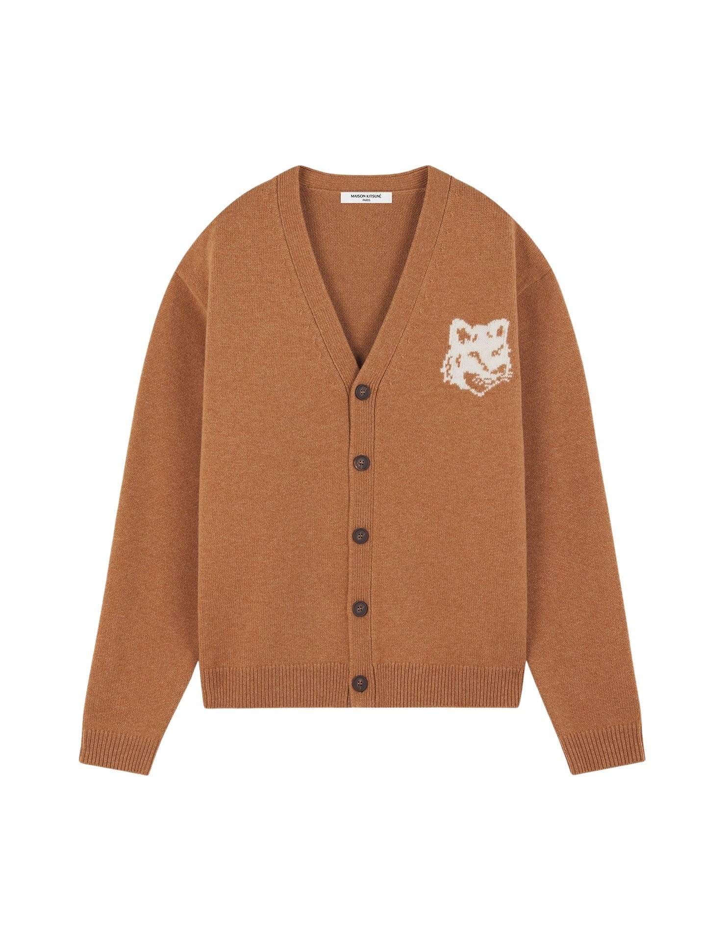 Long-sleeved cardigan with wool crest - Sequoia