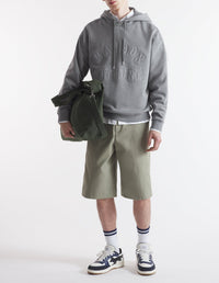 Oversized Varsity Hoody - Medium Grey Melange