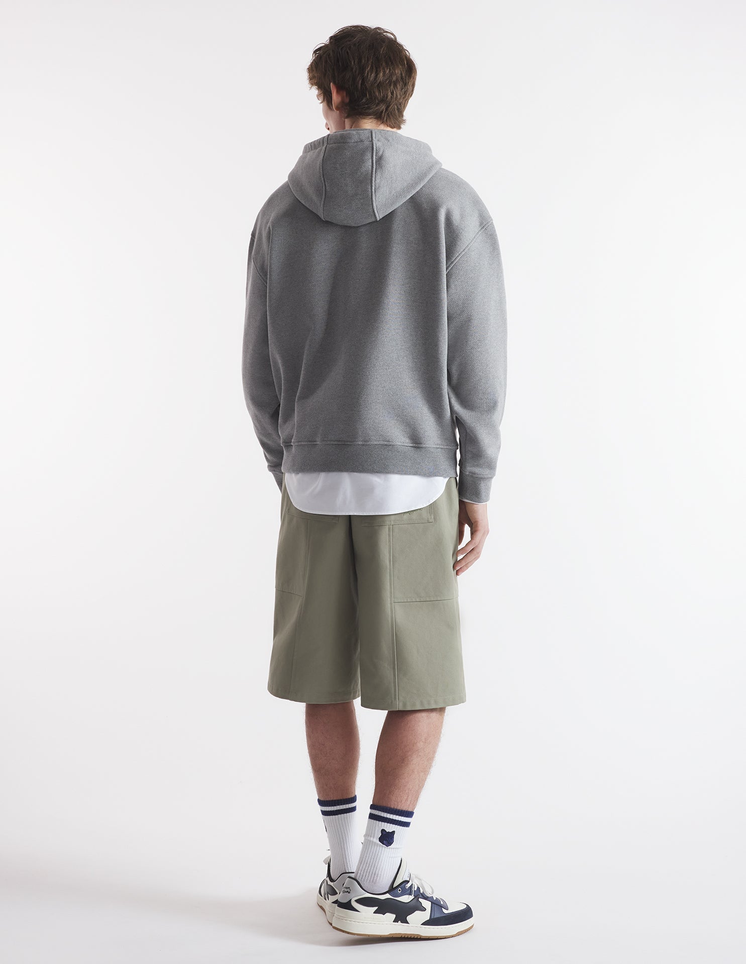 Oversized Varsity Hoody - Medium Grey Melange