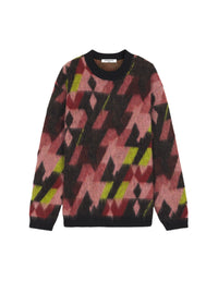 Graphic wool blend jumper - Pecan & Pasture Rose