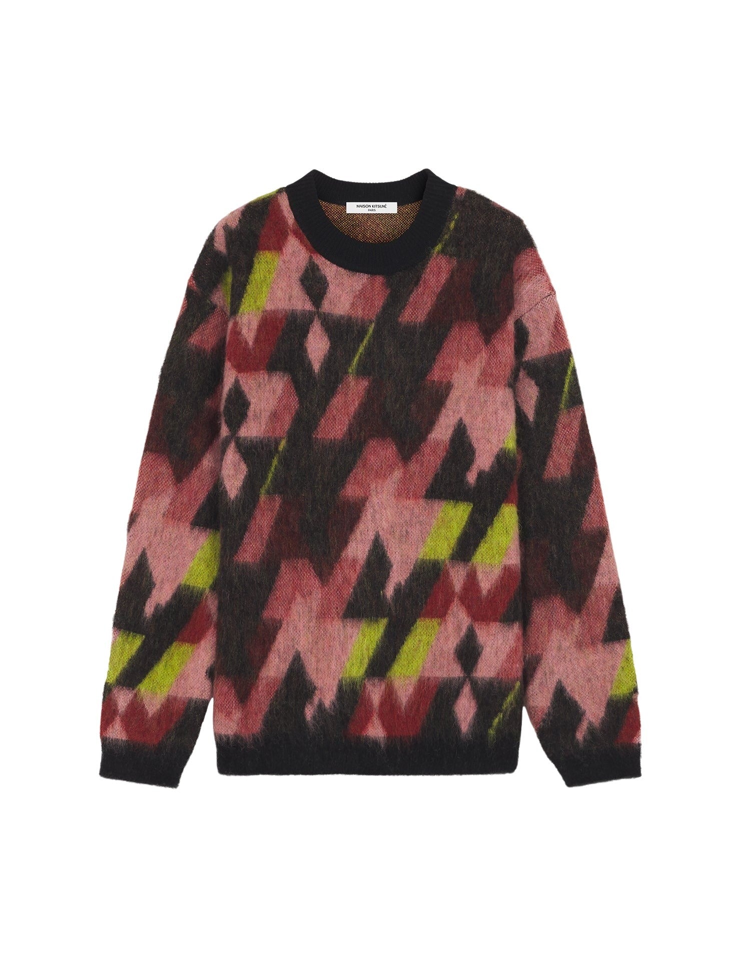 Graphic wool blend jumper - Pecan & Pasture Rose