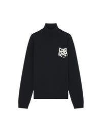Fox Head wool high neck jumper - Black