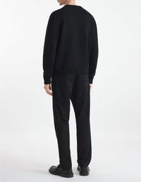 Fox wool jumper - Black