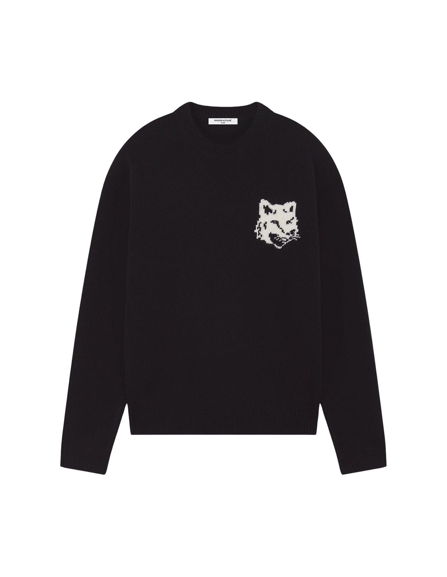 Fox wool jumper - Black