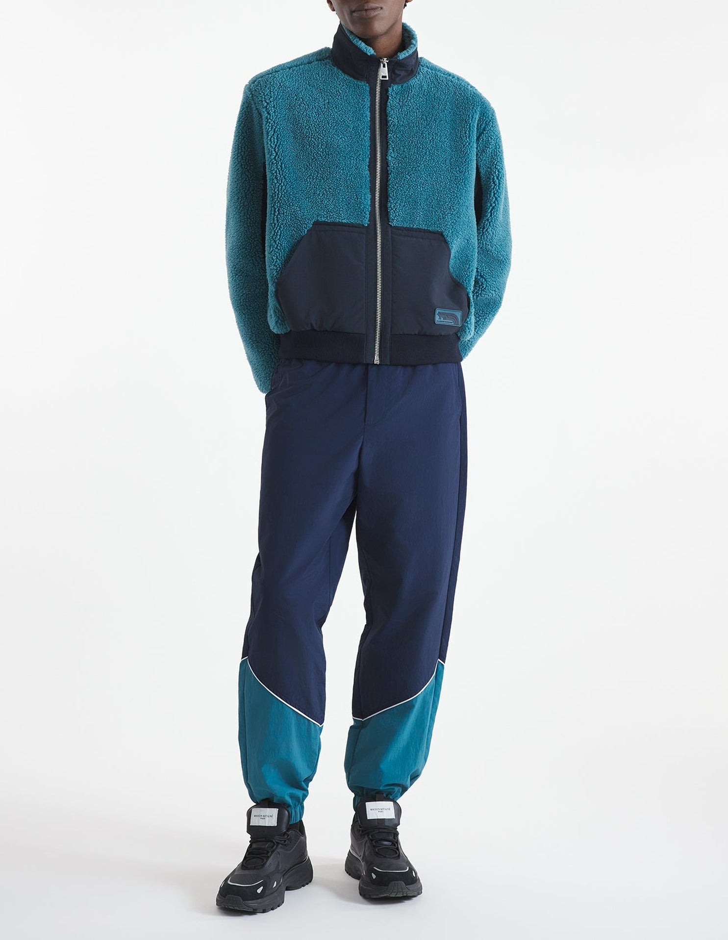 Back pocket trousers with patch - Lakeblue Navy Block