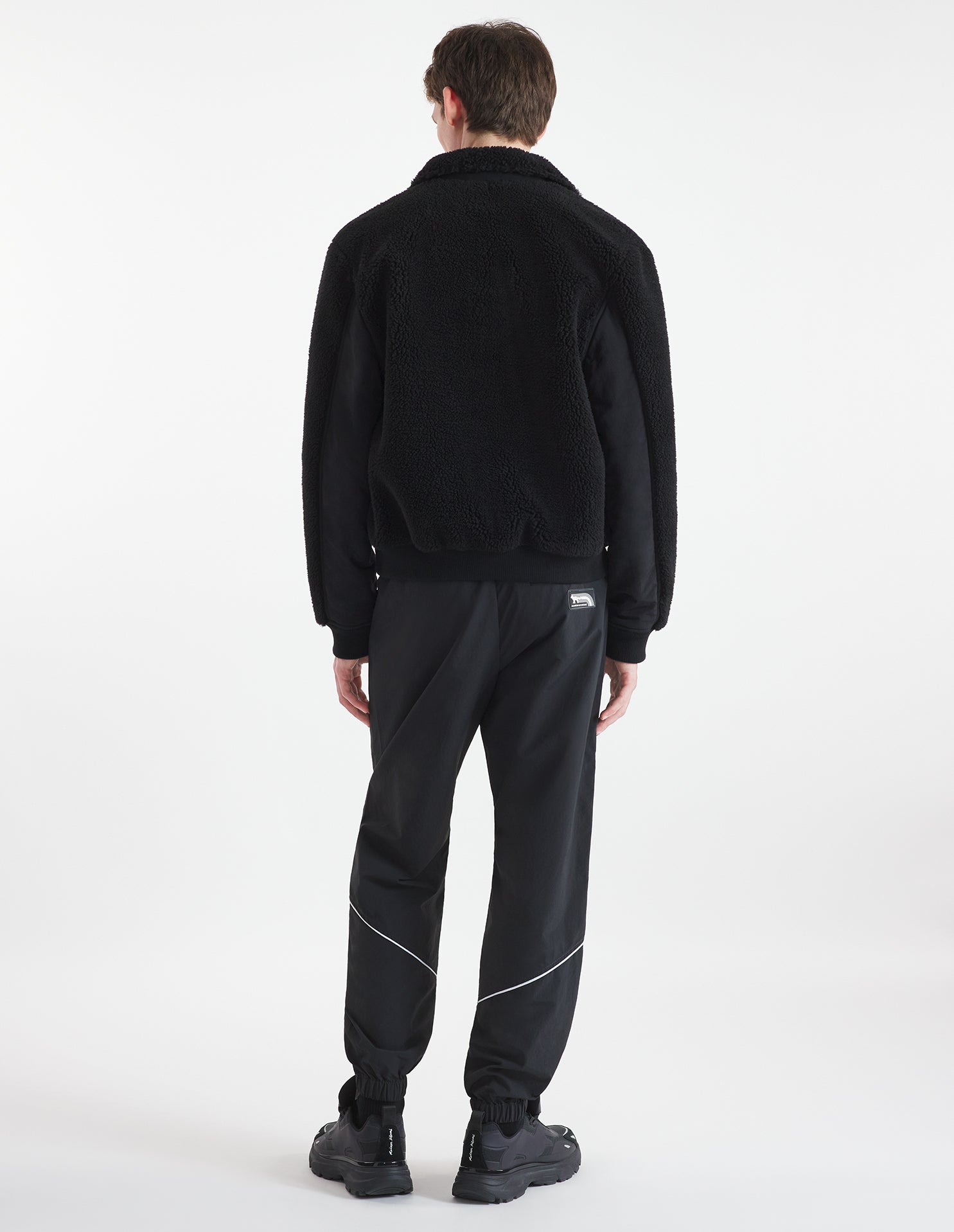 Back pocket trousers with badge - Black