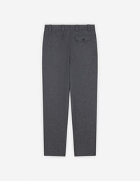 Pantalon à pinces en laine - Grey Melange