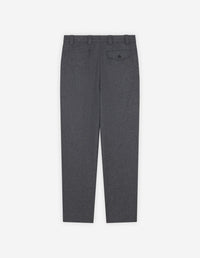 Wool trousers with darts - Grey Melange