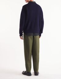 Ankle zip trousers - Military Green