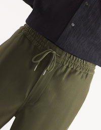 Ankle zip trousers - Military Green
