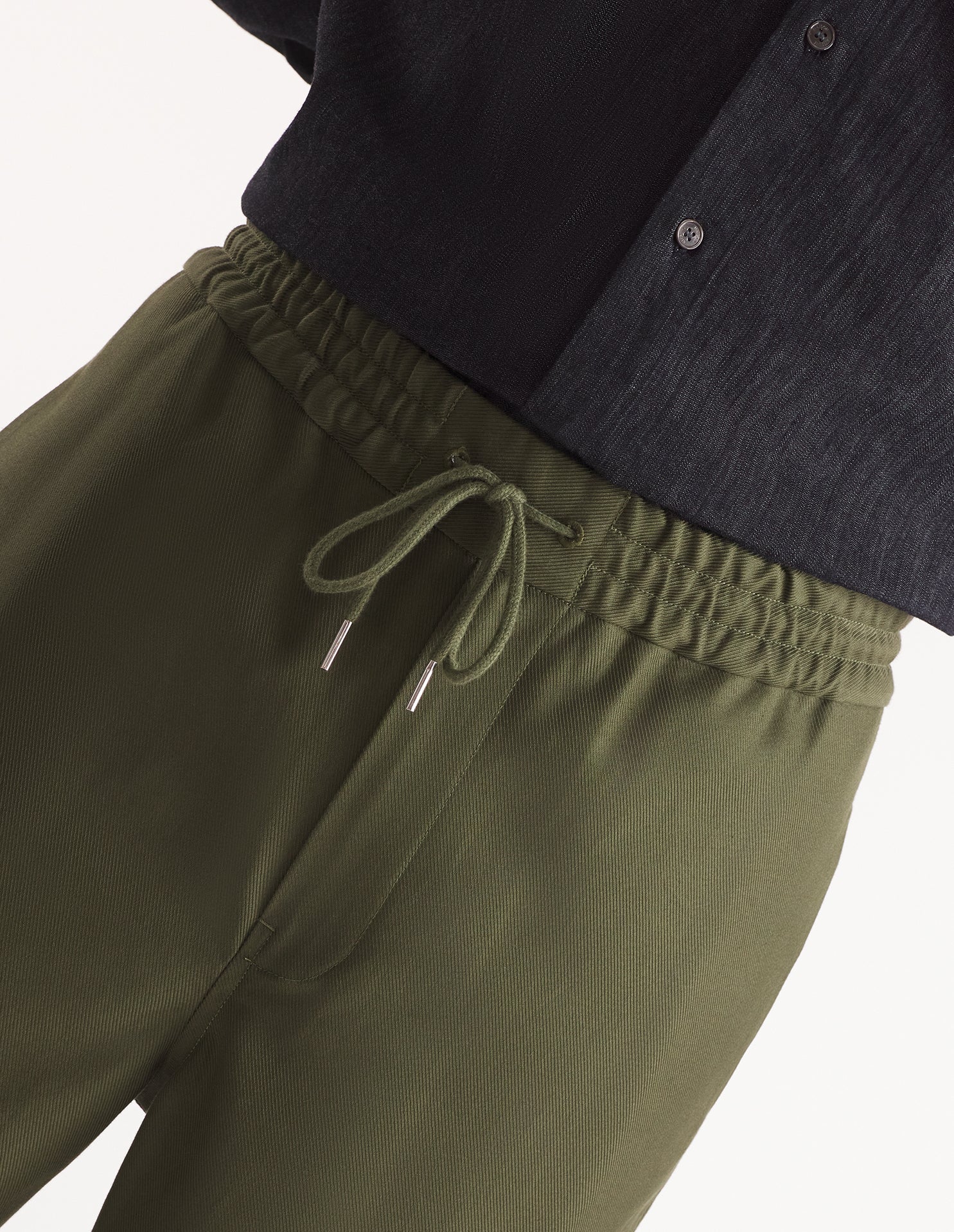 Ankle zip trousers - Military Green