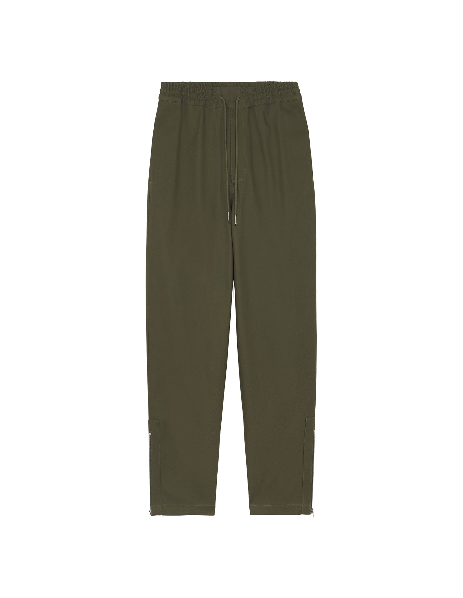 Ankle zip trousers - Military Green