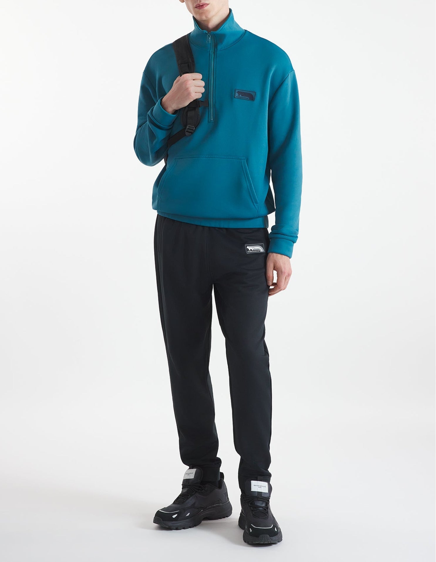 Track trousers with badge - Black