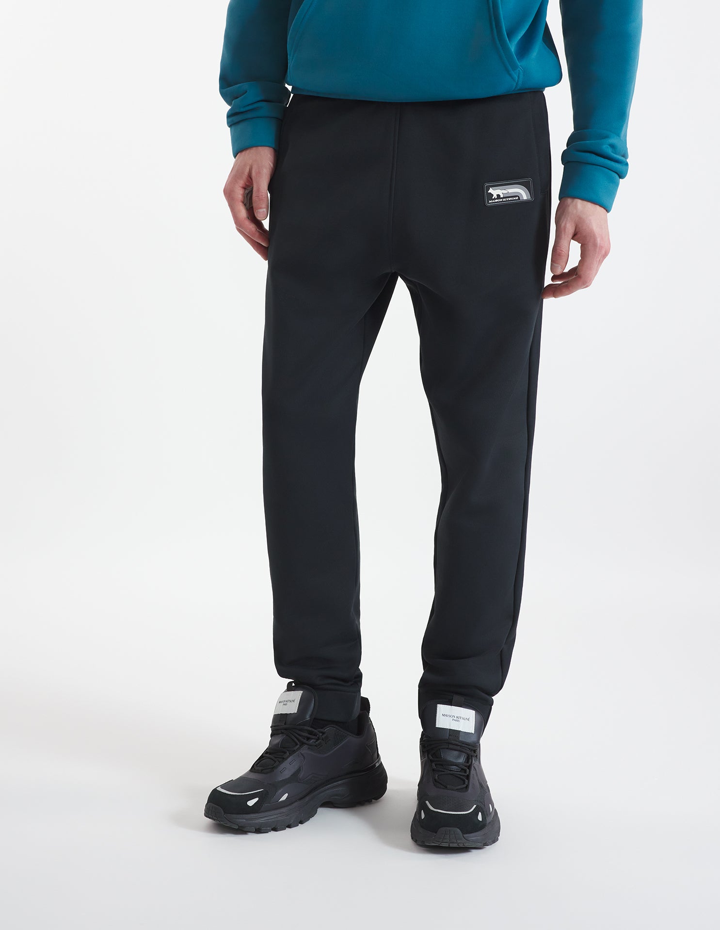 Track trousers with badge - Black