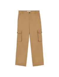 Cargo trousers with embroidery on back pocket - Chino Beige