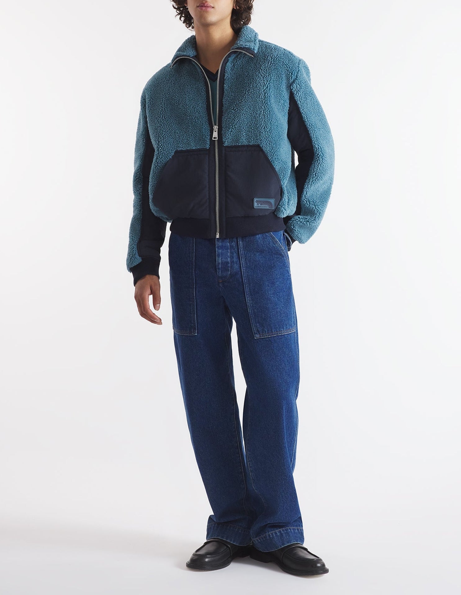 Zip fleece jacket - Lakeblue Navy Block