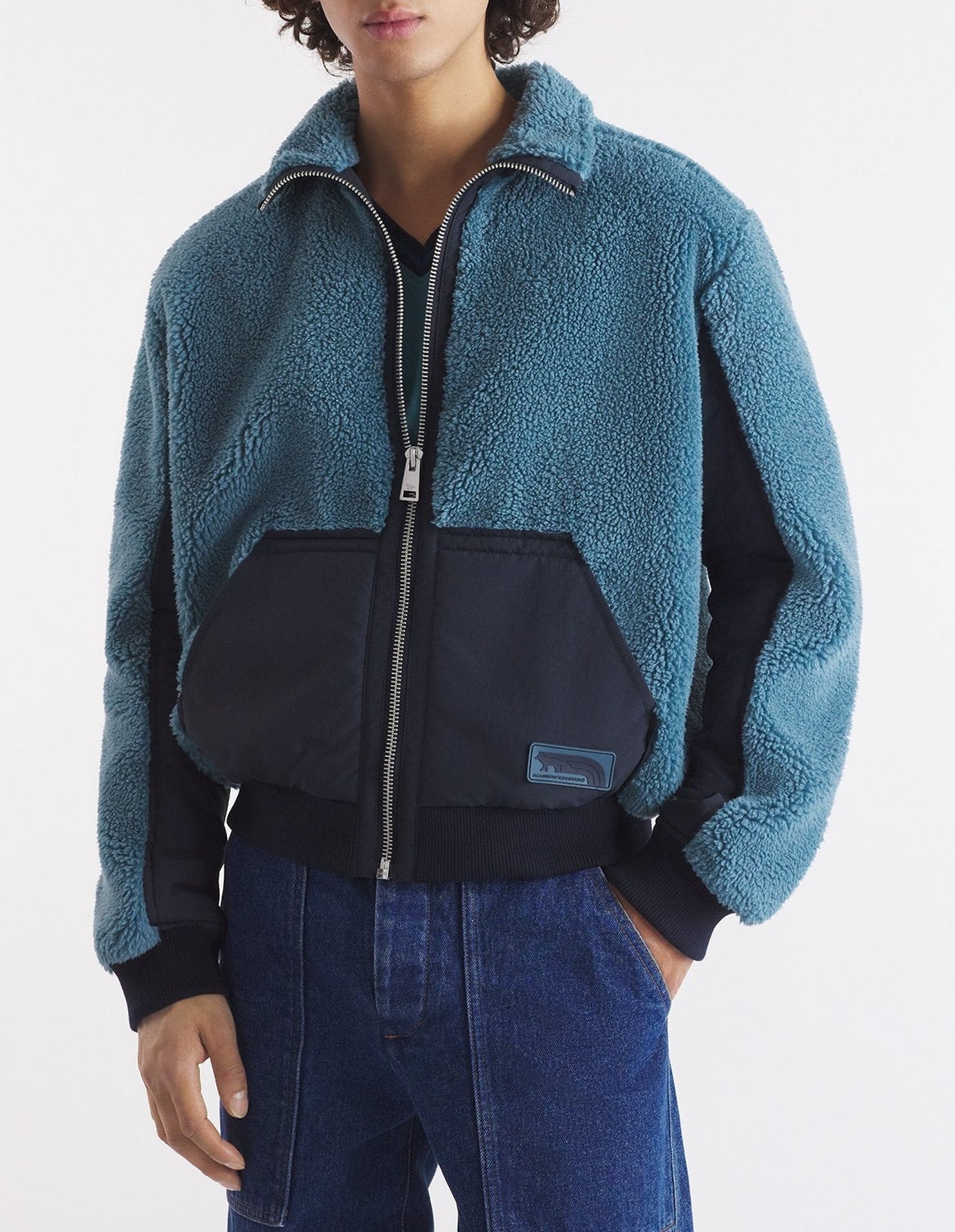 Zip fleece jacket - Lakeblue Navy Block