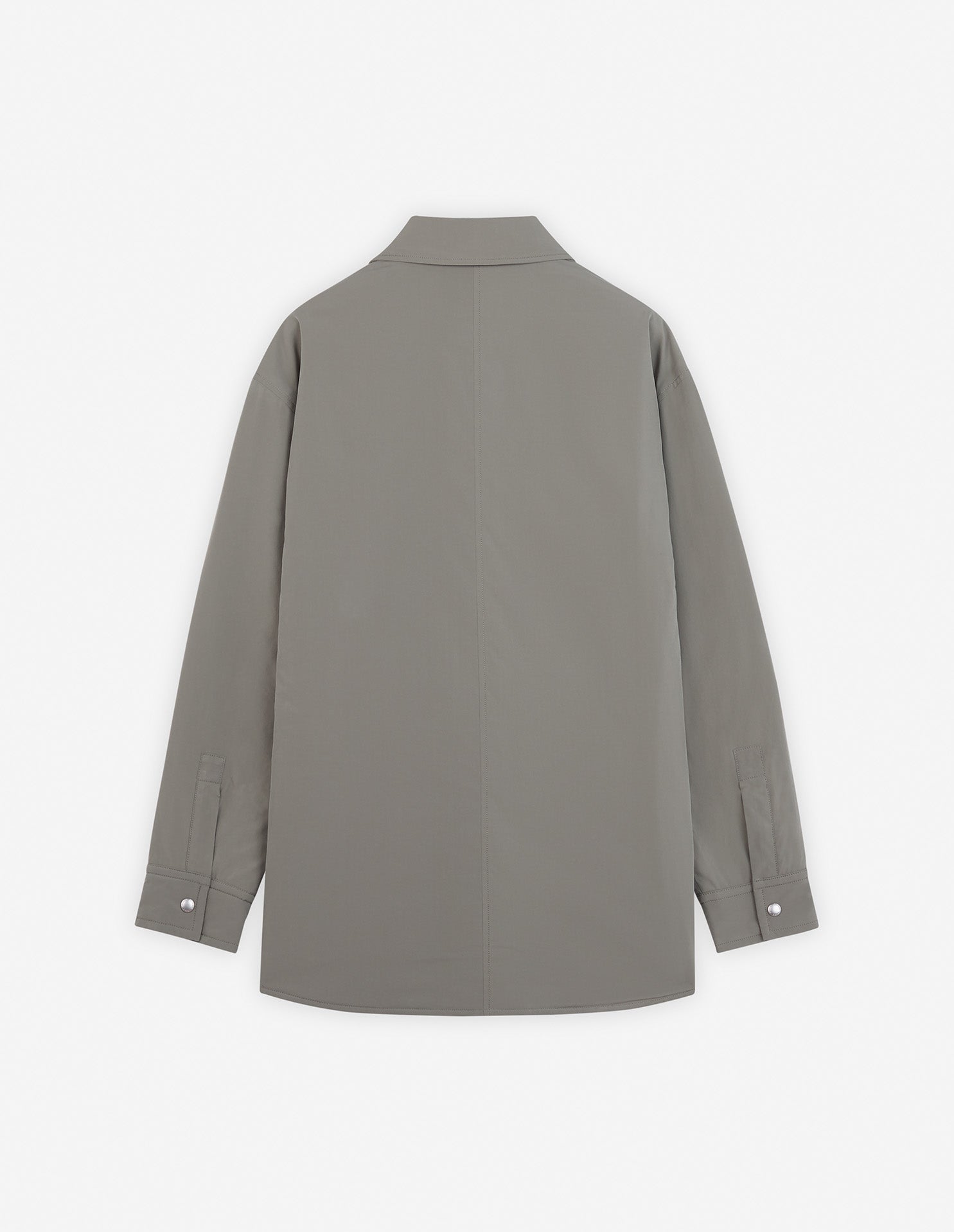 Bold Fox Head overshirt with quilted pockets - Pebble